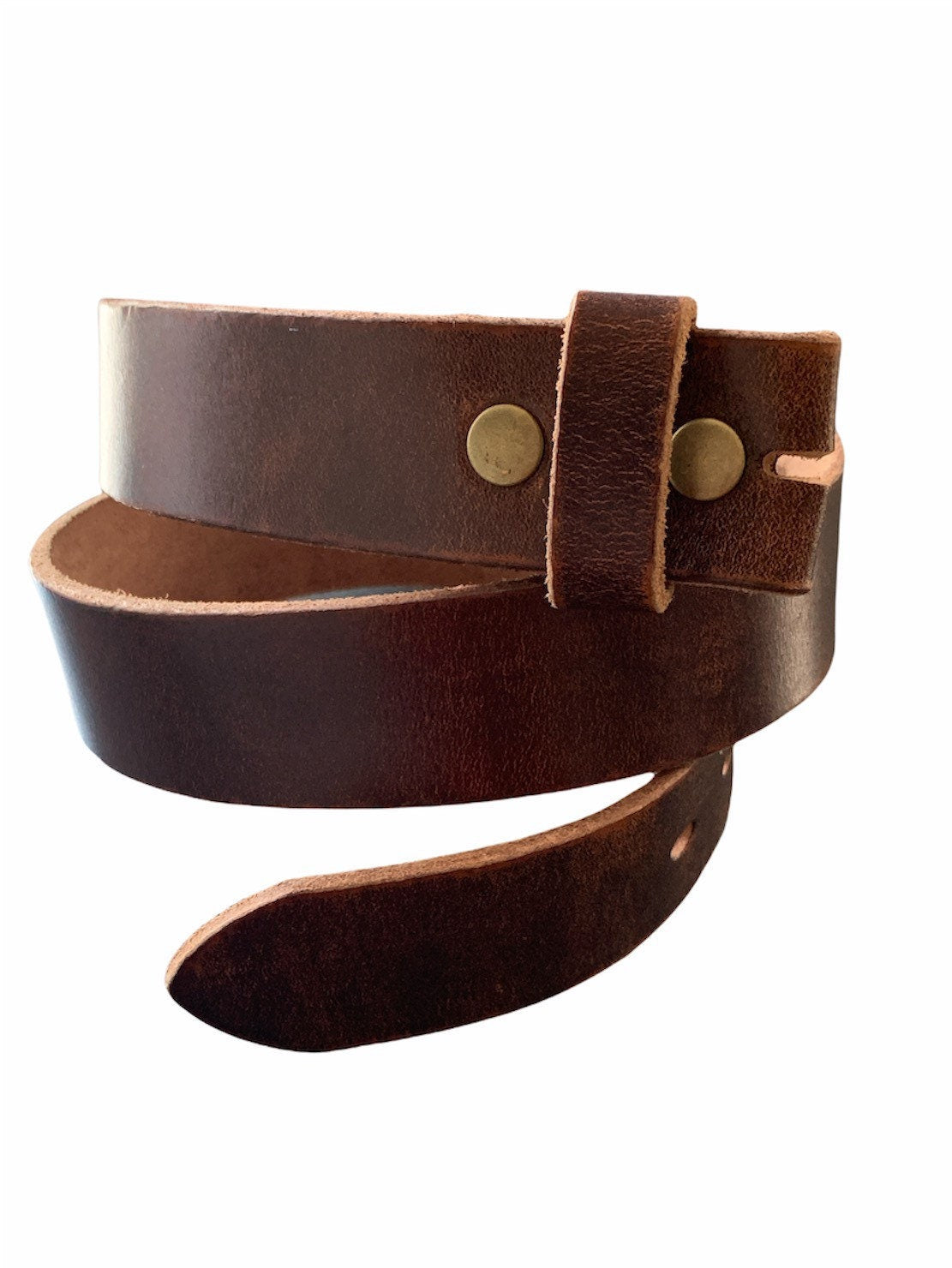 Vintage Brown Full Grain Leather Belt Strap