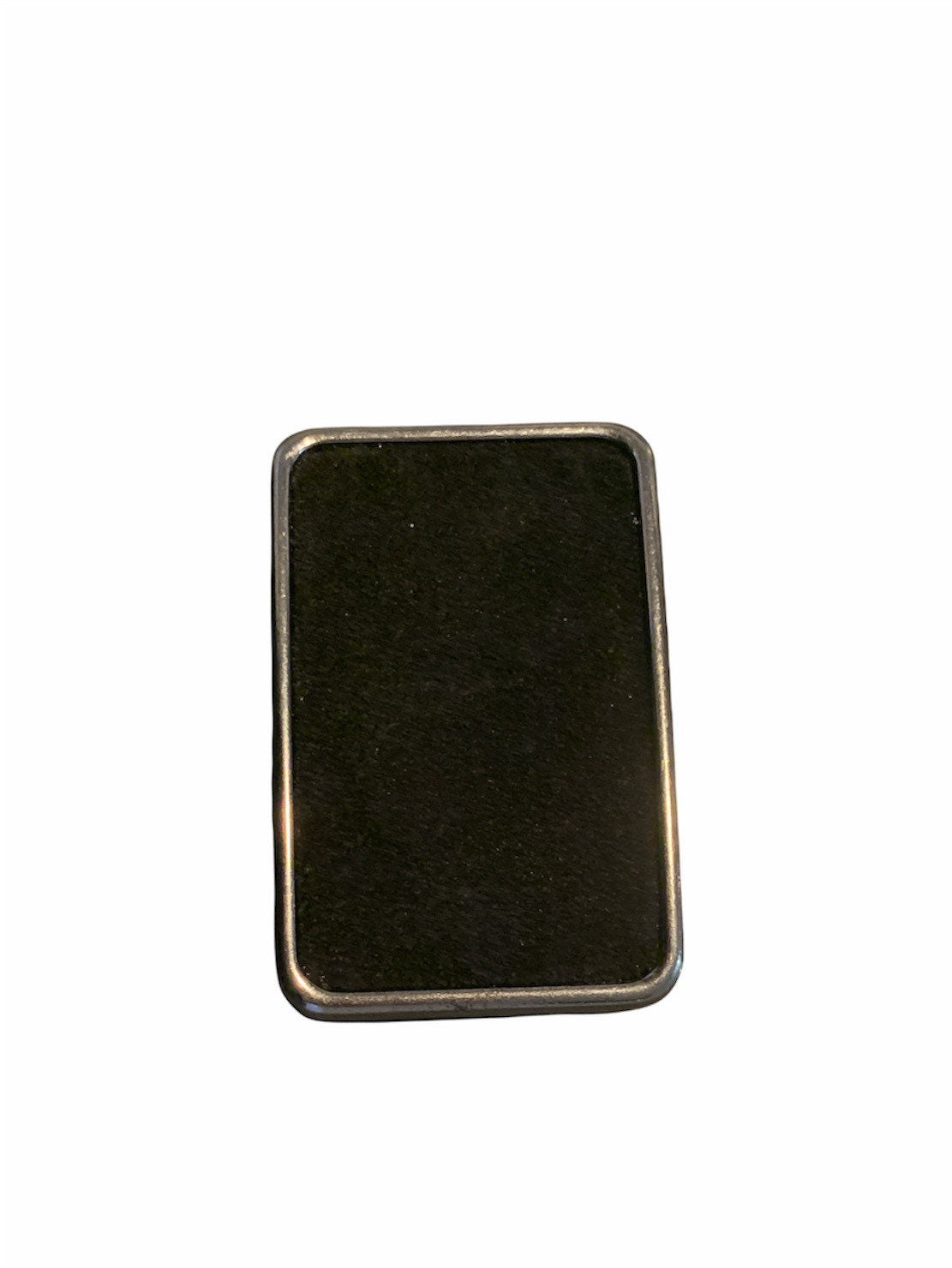 Classic Black Suede Rectangular Belt Buckle