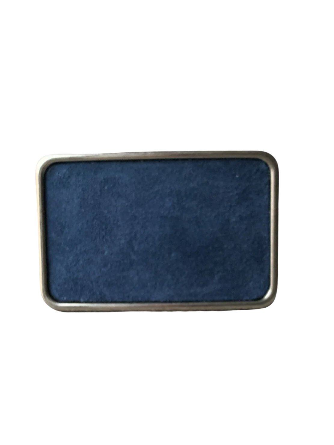 Blue Suede Rectangular Interchangeable Buckle