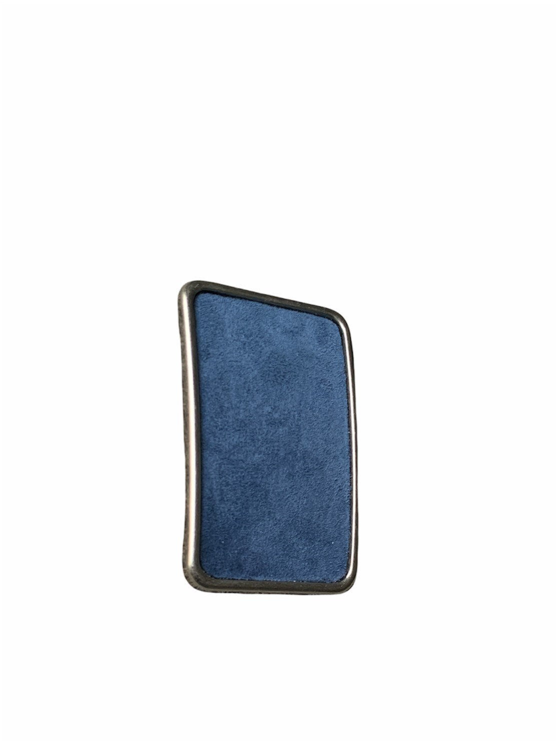 Blue Suede Rectangular Interchangeable Buckle