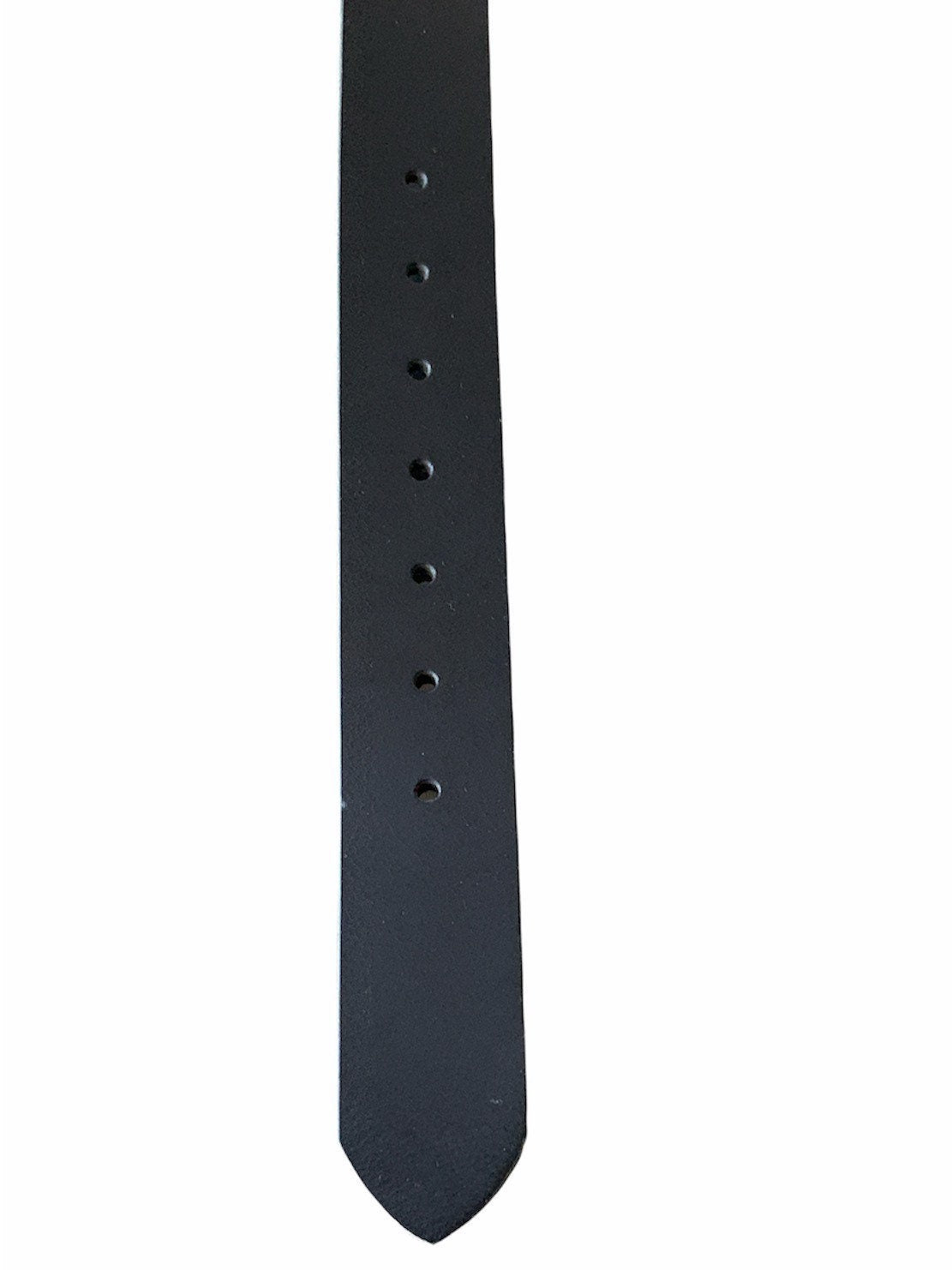 Black Full-Grain Leather Interchangeable No buckle Belt Strap