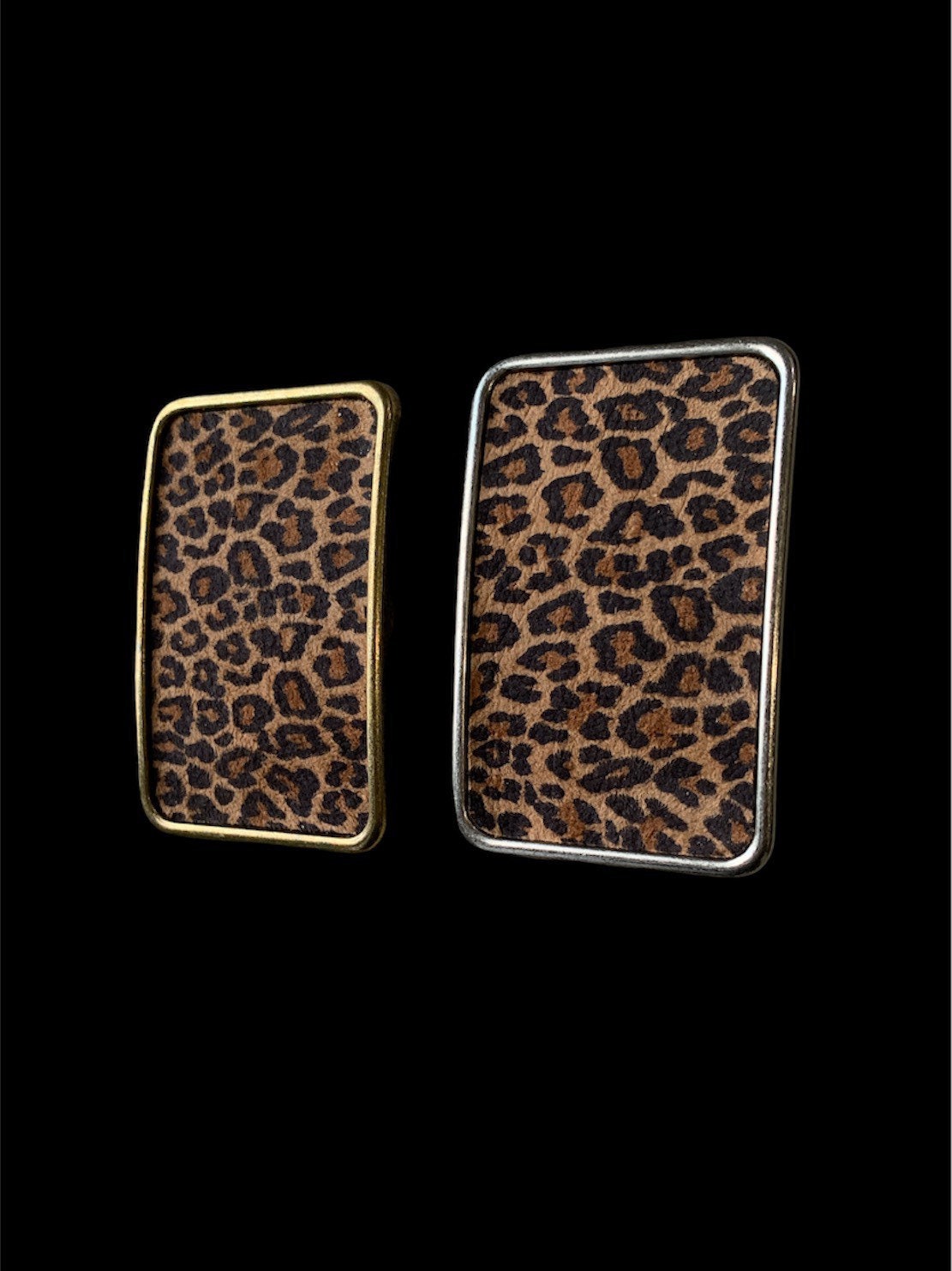 Cheetah Leather Belt Buckle