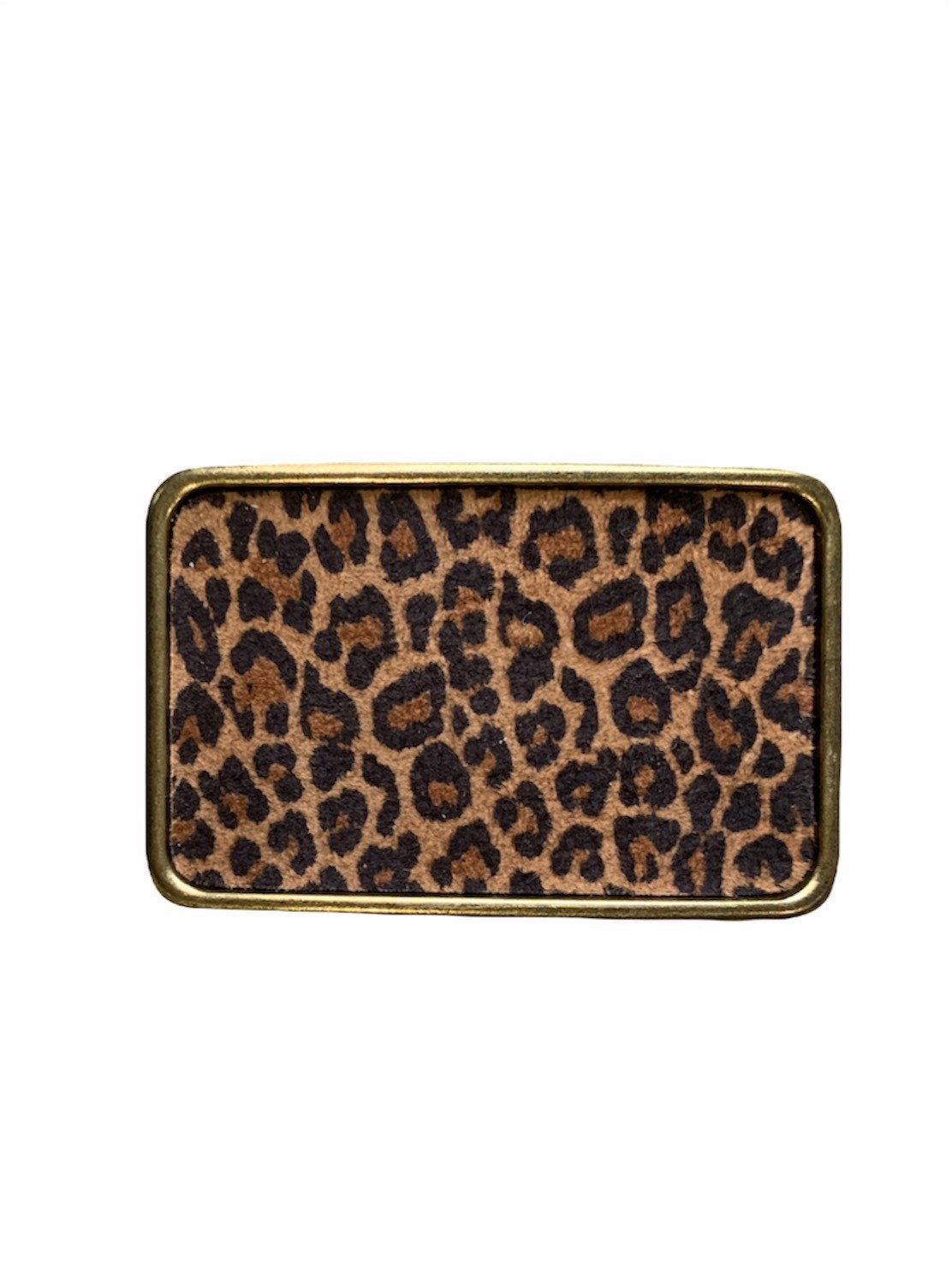 Cheetah Leather Belt Buckle