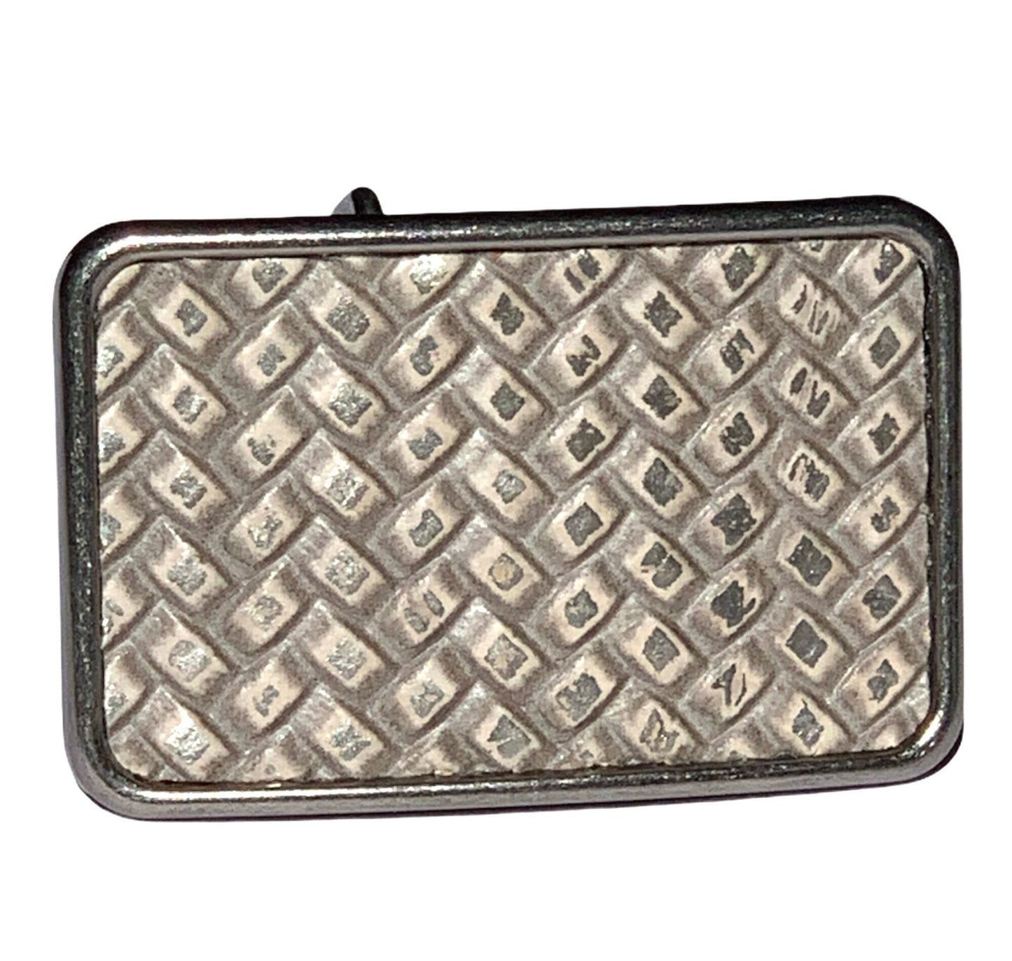 Basket Weave Embossed Belt Buckle