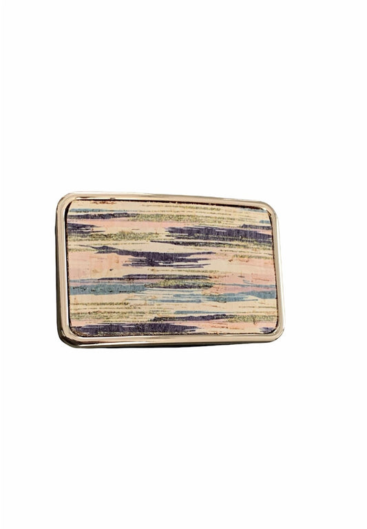 Pastel Colors Cork Leather Belt Buckle