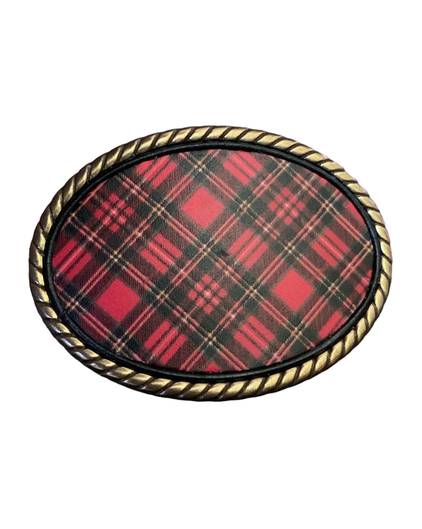 Tartan Red Plaid Rope Buckle