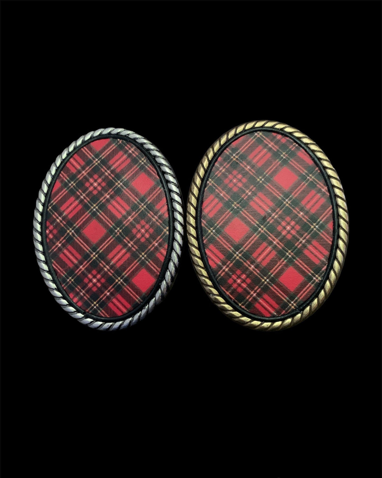 Tartan Red Plaid Rope Buckle