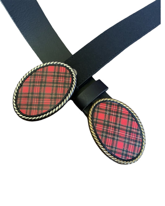 Tartan Red Plaid Rope Buckle