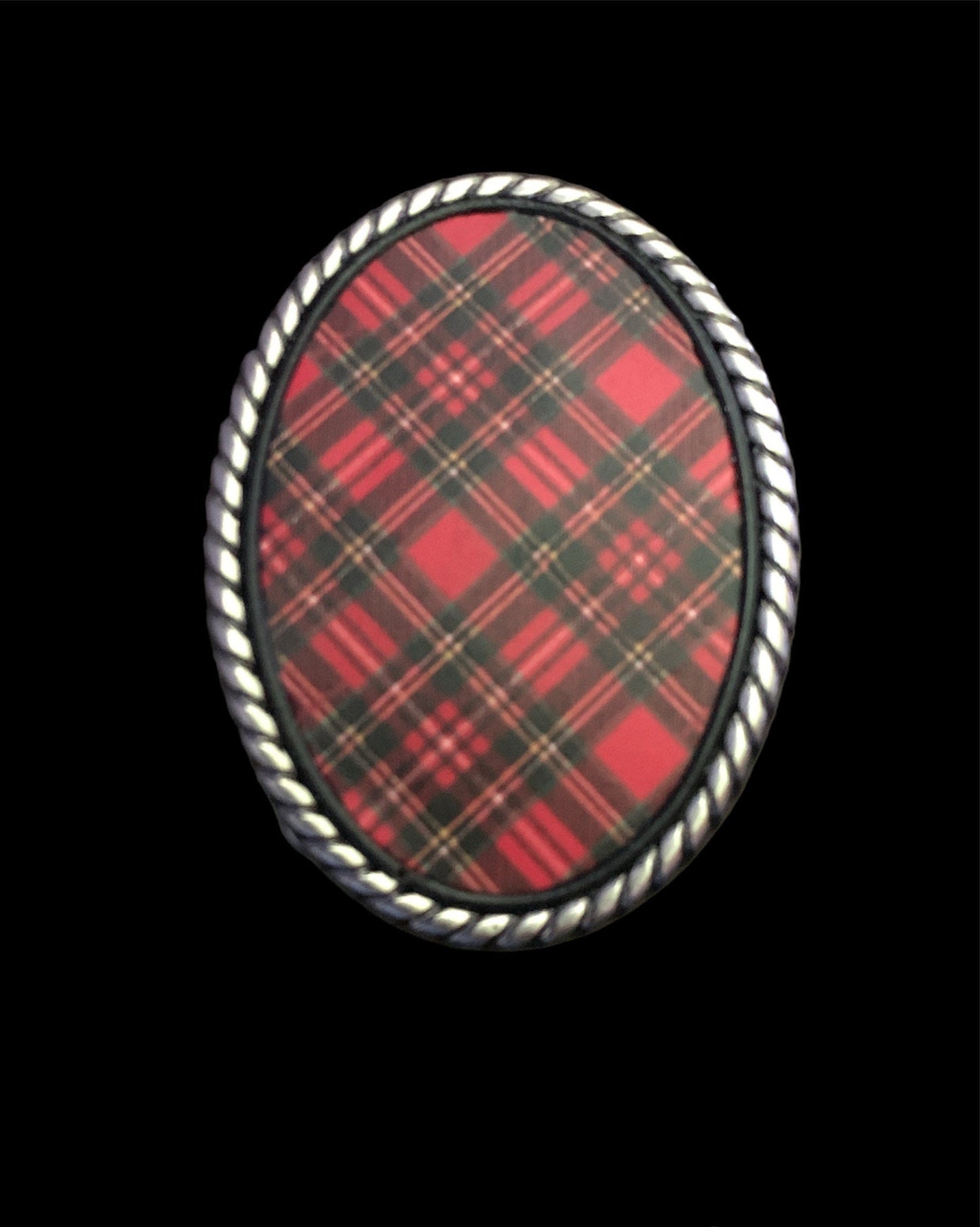 Tartan Red Plaid Rope Buckle