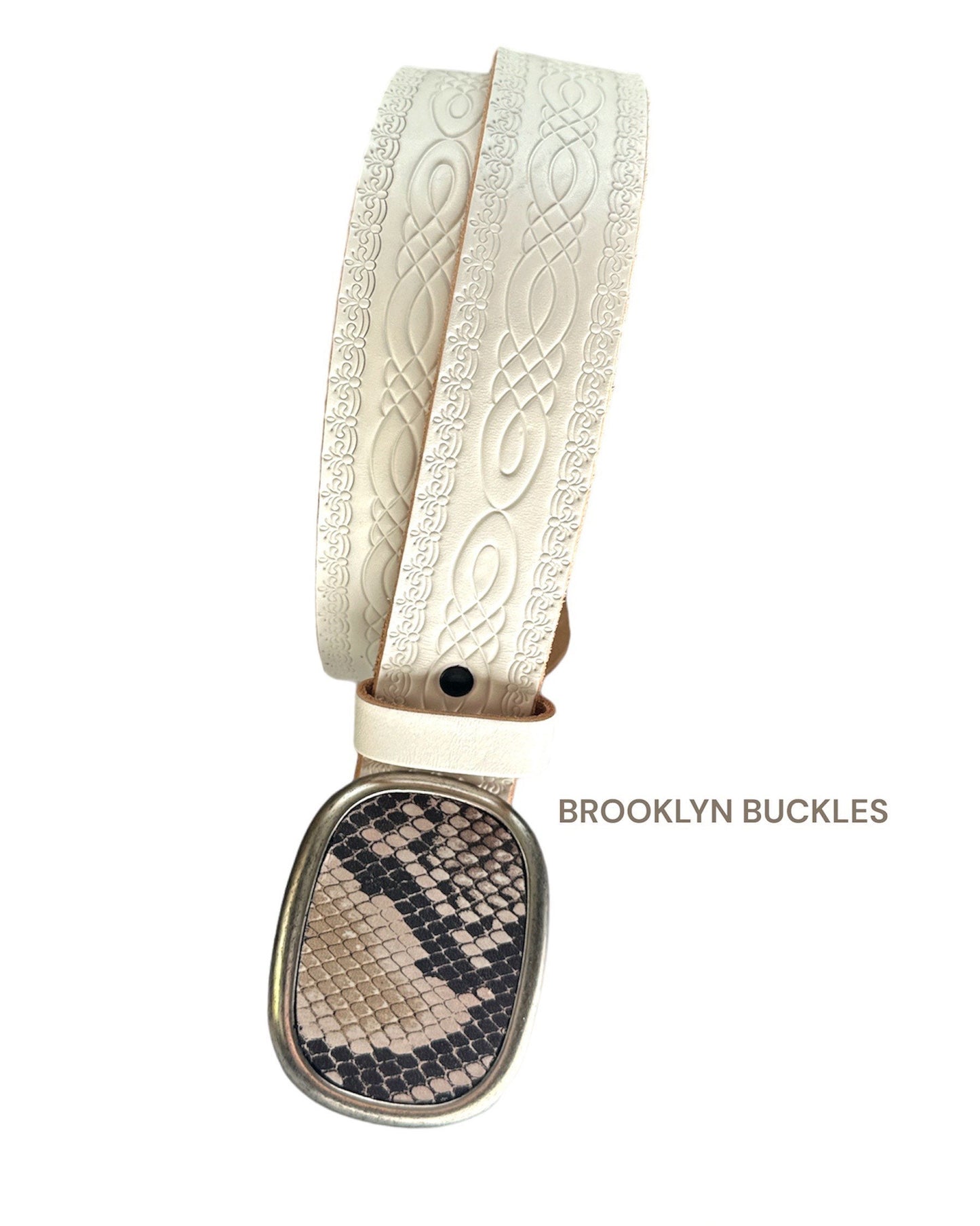 Snakeskin Print Leather Belt Buckle, Python Print Oval Belt Buckle , Buckle for Leather Belt, Buckle for Women, Gift for Her