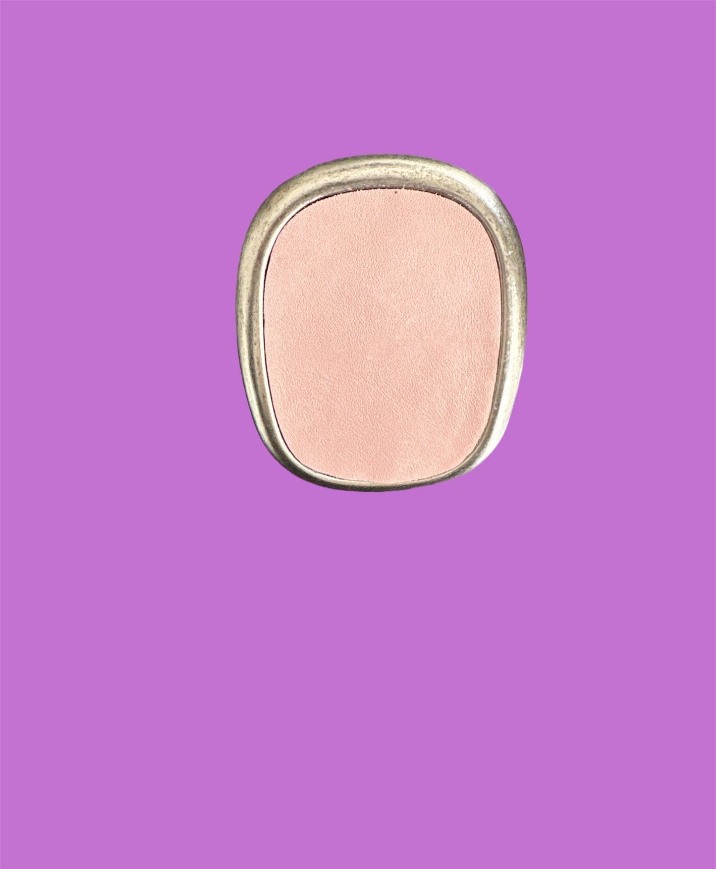 Light Pink Leather Belt Buckle